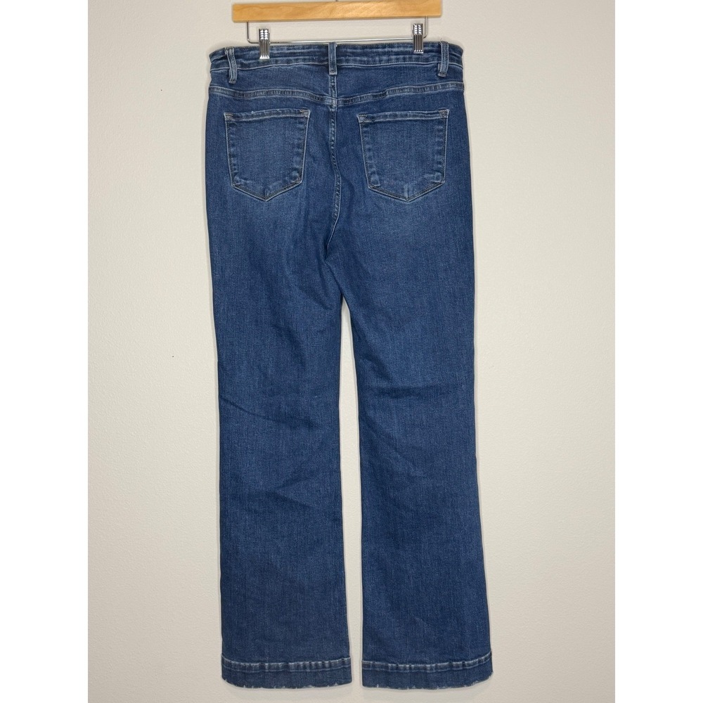 Vervet Women's Blue High Rise Flare Jeans Medium Wash Stretch Denim Sz 34 - Picture 2 of 7